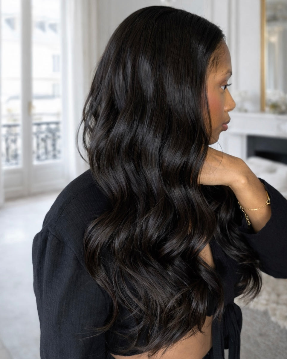 Perruque lisse V-part raw hair Vietnam